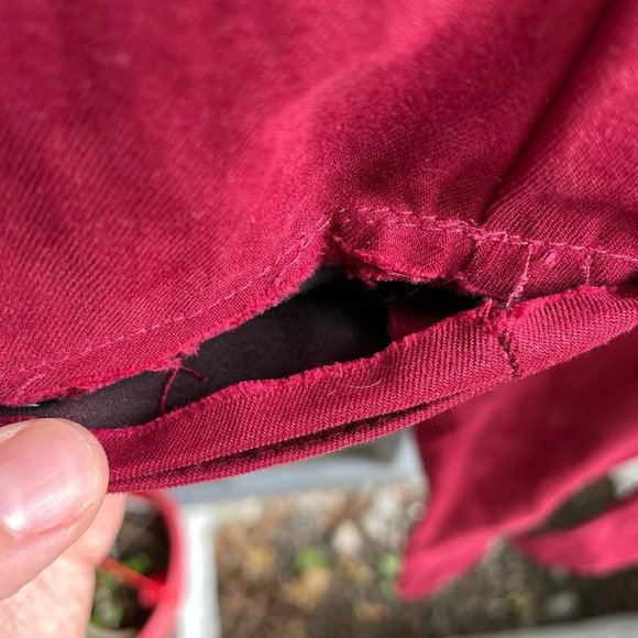 Rick Owens DRK SHDW  Tuta Maroon Cotton Twill Jumpsuit, Size XS - Picture 10 of 16